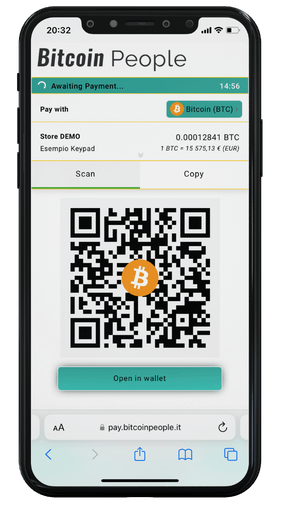 qr code accetta pagamenti bitcoin